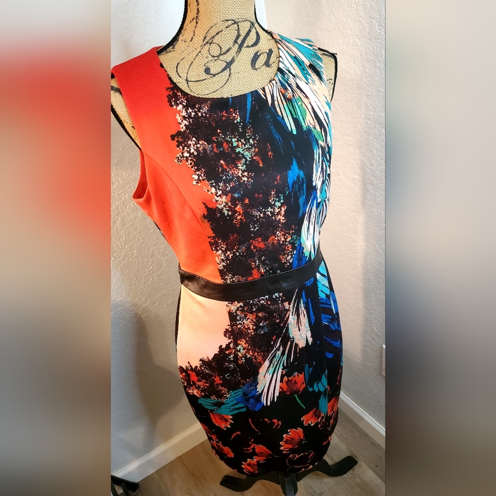 Elegant Multicolor Sleeveless Dress